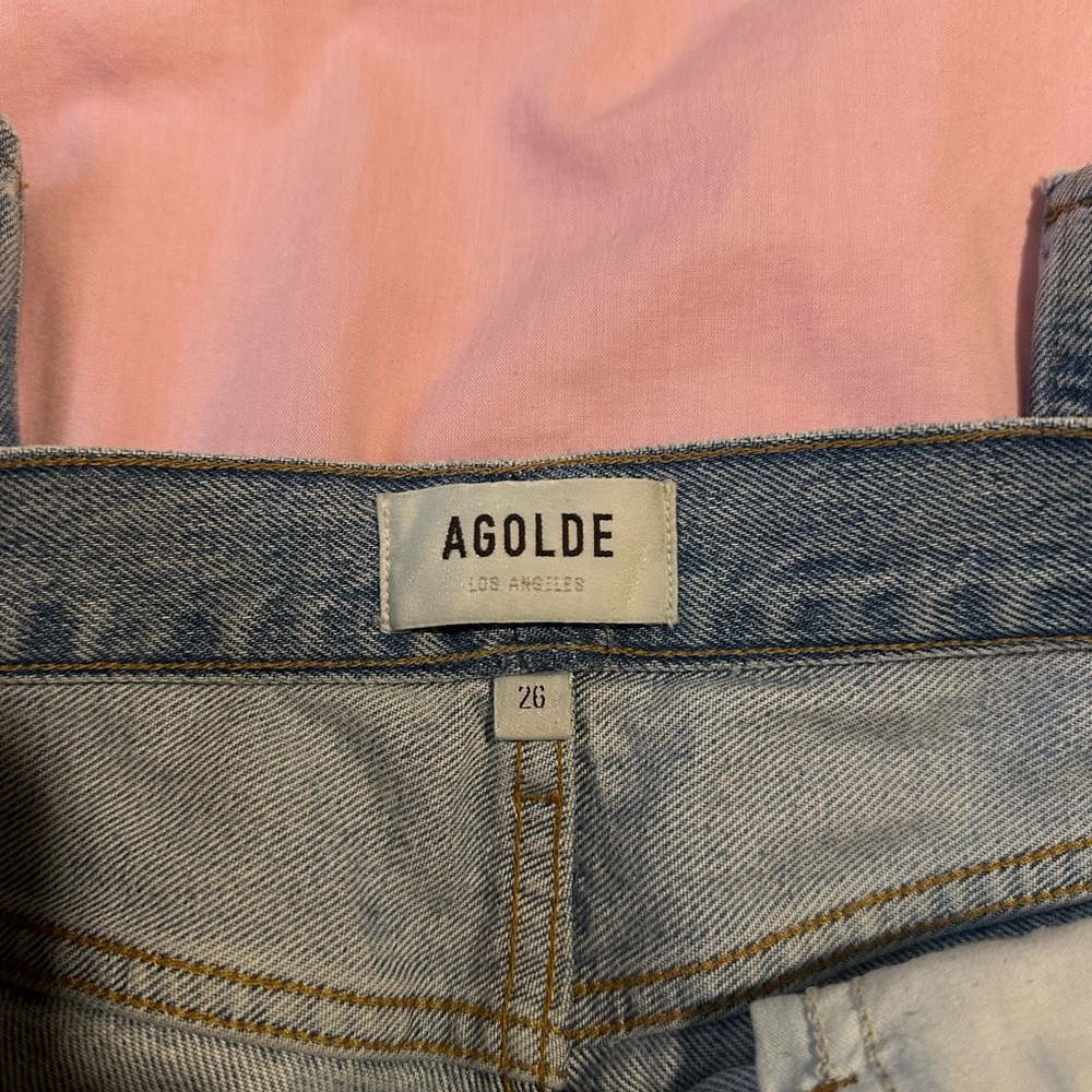 Agolde Ripley High-Rise Straight-Left Jeans in Riptide 26” - Picture 6 of 7